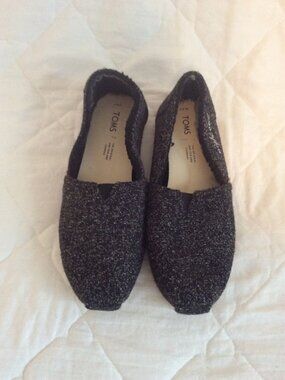 TOMS WOMENS "Night Owl" Fleece Lined Slipper SHOES ~ SIZE 8.5